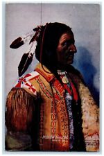c1910's Hollow Horn Native American Sioux Indian Unposted Antique Postcard picture