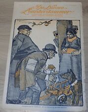 Original ww1 1915 Dutch poster criticizing the conscription of young men picture