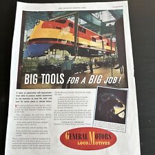 Newspaper Print Ad Collectible - 1941 Vintage General Motors Locomotives Train picture