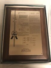1996 INTEL CORPORATE Patent Wall Plaque Presentation Wood/ Metal Rare 9x 12” picture