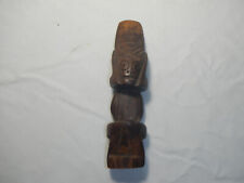 Vintage Wooden Dominican Republic Trimal Figure Hand Carved Wood Aztec God Myan picture