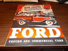 Early 1930s Ford Trucks and Commercial Cars Sales Brochure / Original picture