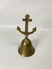Vintage Brass Anchor Hand Bell 4.5