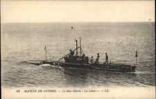 French Navy Battleship Marine de Guerre Submarine La Loutre Vintage PC picture