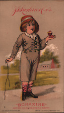 1882 Larkin Boraxine Trade Card Buffalo NY boy String Top Housekeepers Happy picture