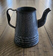 Small Vintage Graniteware Pitcher, Water Can, Vase, Planter, Farmhouse picture