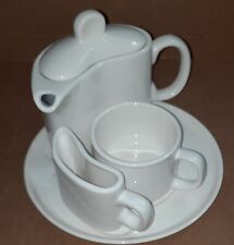 Tea / Coffee Set Individual / Mini White Porcelain picture