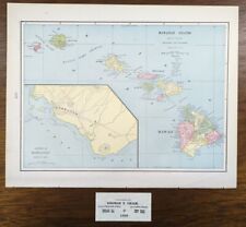 Vintage 1899 KINGDOM OF HAWAII Map 14