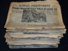 1978-1993 SUNDAY INDEPENDENT NEWSPAPER LOT OF 86 - WILKES-BARRE PA - O 3150 picture