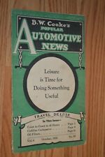 1930 JANUARY VOL 6 #10 B.W. COOKE'S POPULAR AUTOMOTIVE NEWS BOOKLET-90 YEARS OLD picture