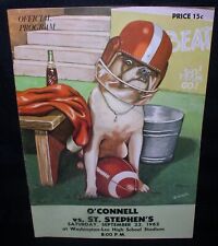 O'Connell vs. St. Stephen's football program (DC Area Catholic) Sept. 22, 1962 picture
