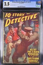 10-Story Detective Magazine Pulp May 1943 CGC 2.5 Rozen Cover Skull Cover HTF picture