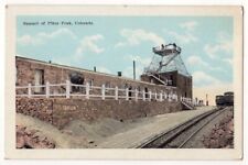 Pikes Peak Colorado c1920's Cog Railway, Summit House, Roadside America picture