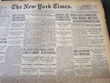 1929 MARCH 20 NEW YORK TIMES - BYRD FLIES TO MOUNTAINS MISSING MEN SAFE- NT 6565 picture
