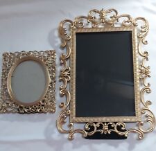 2 Quality Antique Gold (color) Metal Frames, MCM picture