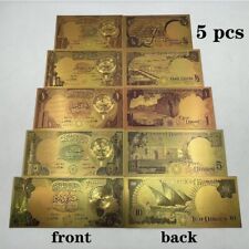 5 pcs/lot Kuwait Gold Banknote 1/4 1/2 1 5 10 Dinars Banknote Bills For Gift picture