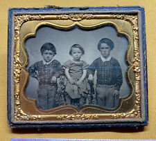 Wonderful early image of three small children, 6th plate (L605) picture