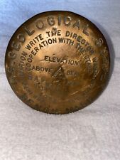 1934  U.S. Geological Survey Bench Mark, Brass Almost 2 Pounds, 4 Inches picture