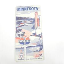 VINTAGE 1960S STANDARD OIL COMPANY MAP OF MINNESOTA TOURING GUIDE GAS OIL PROMO picture