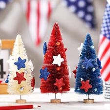 4th of July Table Decor Patriotic Christmas Tree Red, Blue, White  picture