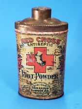 Tin Red Cross Antiseptic Foot Powder Mfg. in Providence, R.I. picture