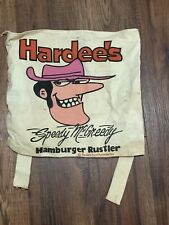 Vintage Hardees Hamburger Hustler Canvas Bag w Straps Speedy McGreedy 13