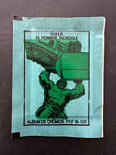 RARE Incredible Hulk SEALED Pack Card Stickers Venezuelan EL HOMBRE INCREIBLE picture