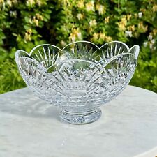Signed Waterford crystal footed bowl w/scalloped top • 10