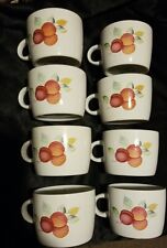 VTG Set of 8 Newcor 4029 Garden Fresh Stoneware Coffee Cups 1992 picture