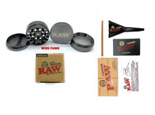 raw 98 king size cone loader kit + raw life grinder small size 4 piece picture