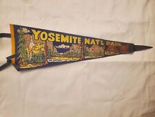 Vintage Souvenir Felt Pennant Yosemite National Park CA 26'' picture