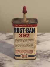 VINTAGE 1960'S ESSO RUST-BAN 392 HANDY OILER CAN - 4 oz Gas OIL picture