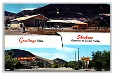 Dual View Banner Greetings From Shoshone California CA UNP Chrome Postcard D21 picture