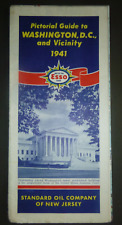 1941  Washington, D.C. street  road map Esso oil gas pictorial Supreme Court Bld picture