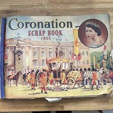 1953 Coronation Scrap Book With Cuttings Stuck In  And Cut Outs picture