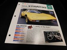 1973-1975 Lancia Stratos Spec Sheet Brochure Photo Poster 1974 picture
