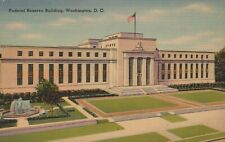 Federal Reserve  Building Washington D.C. Vintage Linen Postcard picture