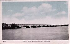 Vintage RPPC Platte River Bridge, Kearney, NE. Q120 picture