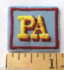 Retired Girl Scout Senior PA - PROGRAM AIDE AWARD Earned Leadership Patch HTF picture