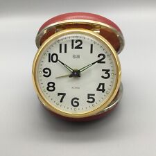 Vtg Elgin Travel Alarm Clock Watch Women 62mm Ted Gold Tone Manual Wind picture