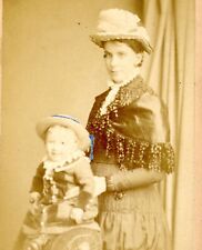 Antique Carte De Visite CDV J T Clarke Stockton on Tees mother & child #16 photo picture