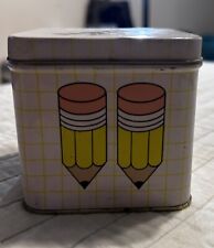 Vintage Tin With Pencil Design picture