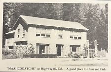 MAAHCOOATCHE Highway 89, Hat Creek, Cal. c1939 Vintage Postcard RPPC Hunt / Fish picture