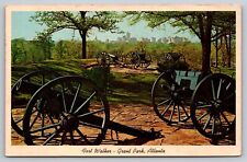 Postcard Georgia Grant Park Fort Walker Confederate Cannon 5T picture