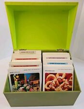 VTG Betty Crocker Recipe Card Library Box Avocado Lime Green 1971 Recipes picture