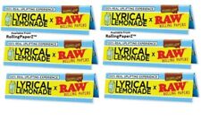 New SIX Packs of LYRICAL LEMONADE X RAW KING SIZE ROLLING PAPERS ORGANIC HEMP picture