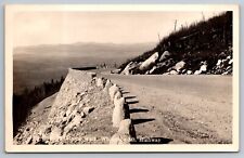 Wide Turn. Retaining Wall. Whiteface Mt Hwy. New York Real Photo Postcard RPPC picture