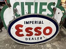 Large Double Sided Porcelain Imperial Esso Sign  picture