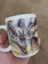 Vintage 1992 Official Jurassic Park Cup Mug Dakin Open Box Dinosaur 12oz picture