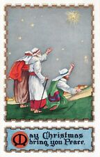 Embossed Christmas Unposted Postcard. May Christmas Bring You Peace picture